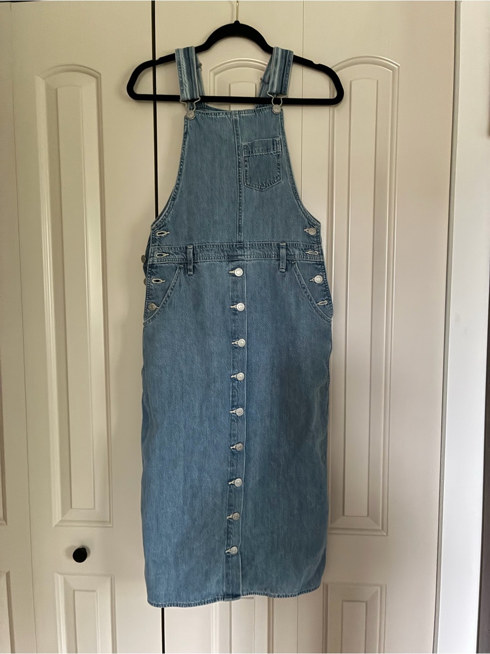 Levi's Light Wash Denim Pinafore Dress